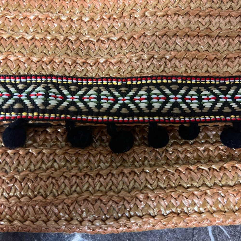 Fun hand woven clutch